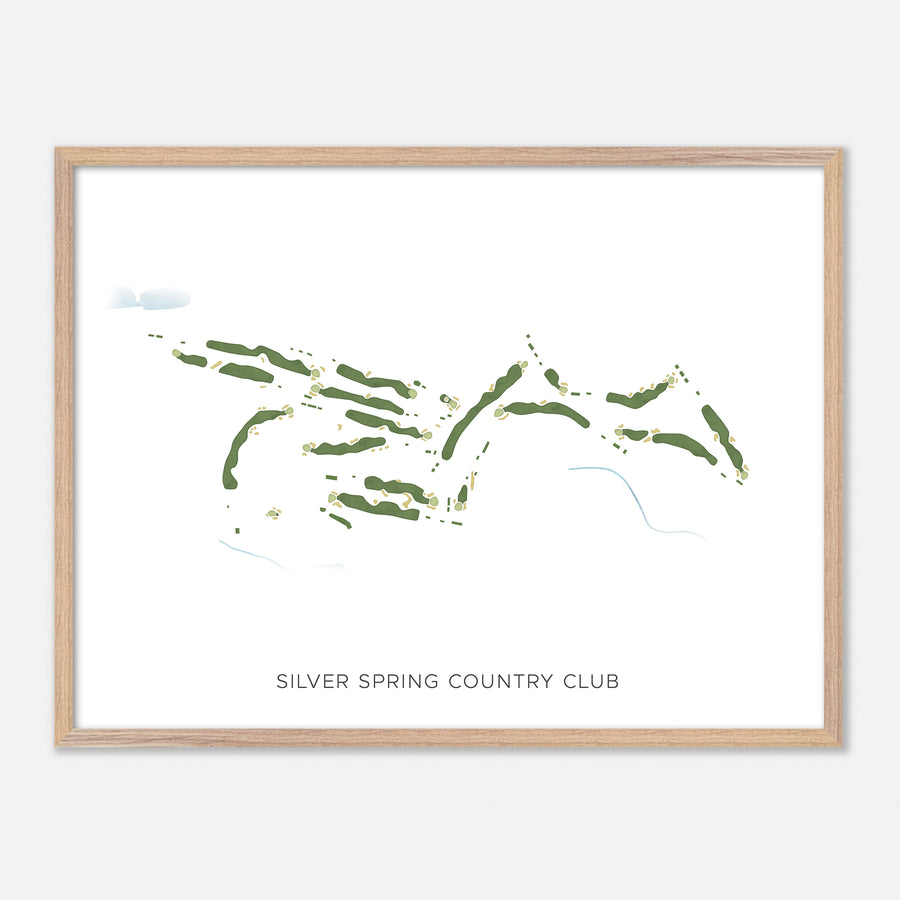 Print of Silver Spring Country Club Modern Map