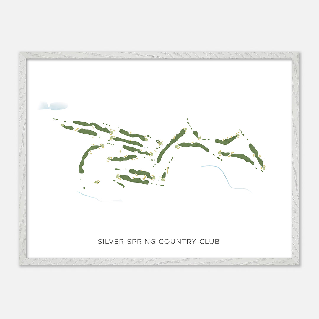 Print of Silver Spring Country Club Modern Map