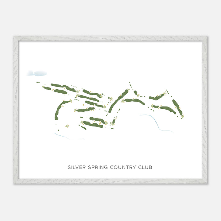 Print of Silver Spring Country Club Modern Map