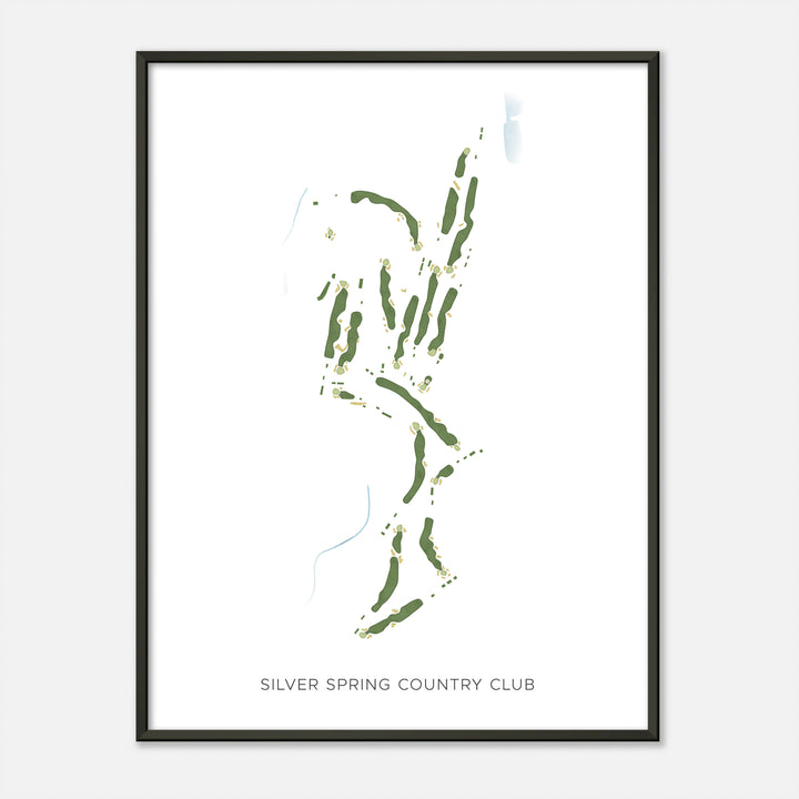 Print of Silver Spring Country Club Modern Map