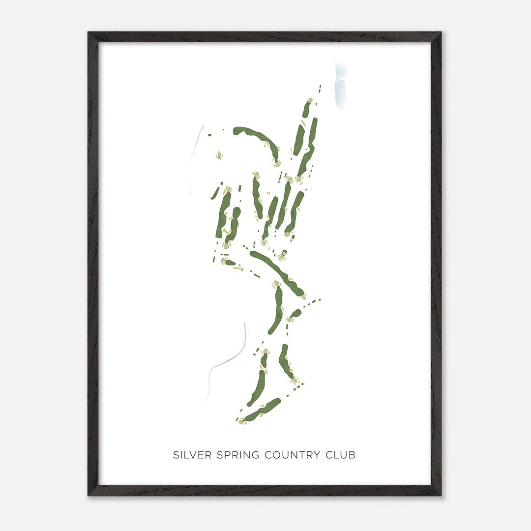 Print of Silver Spring Country Club Modern Map