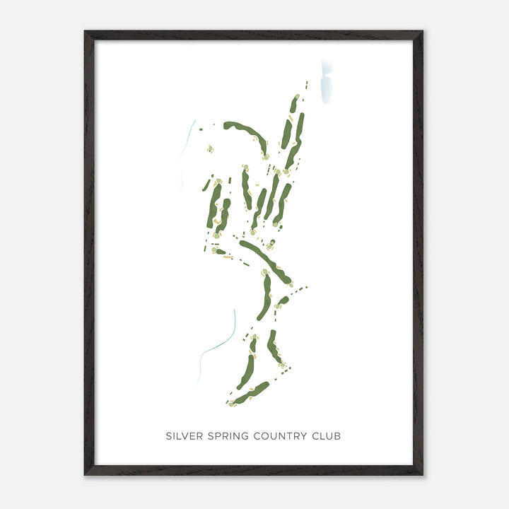 Print of Silver Spring Country Club Modern Map