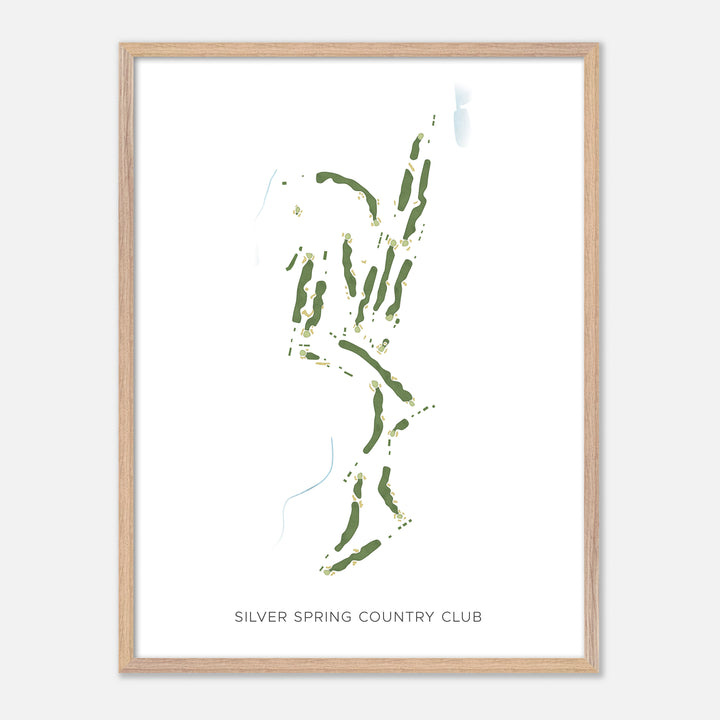 Print of Silver Spring Country Club Modern Map