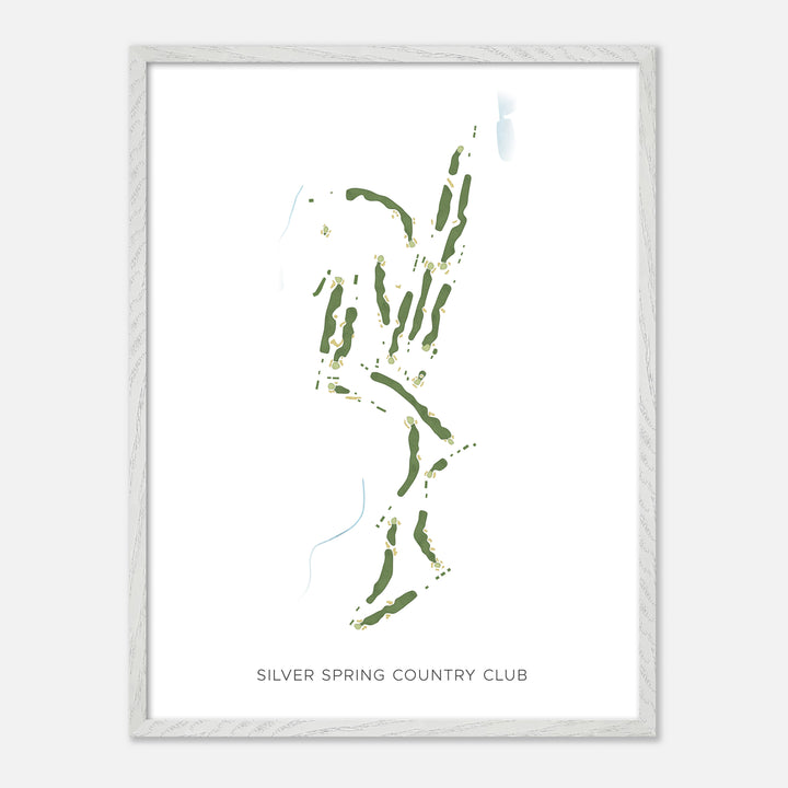 Print of Silver Spring Country Club Modern Map