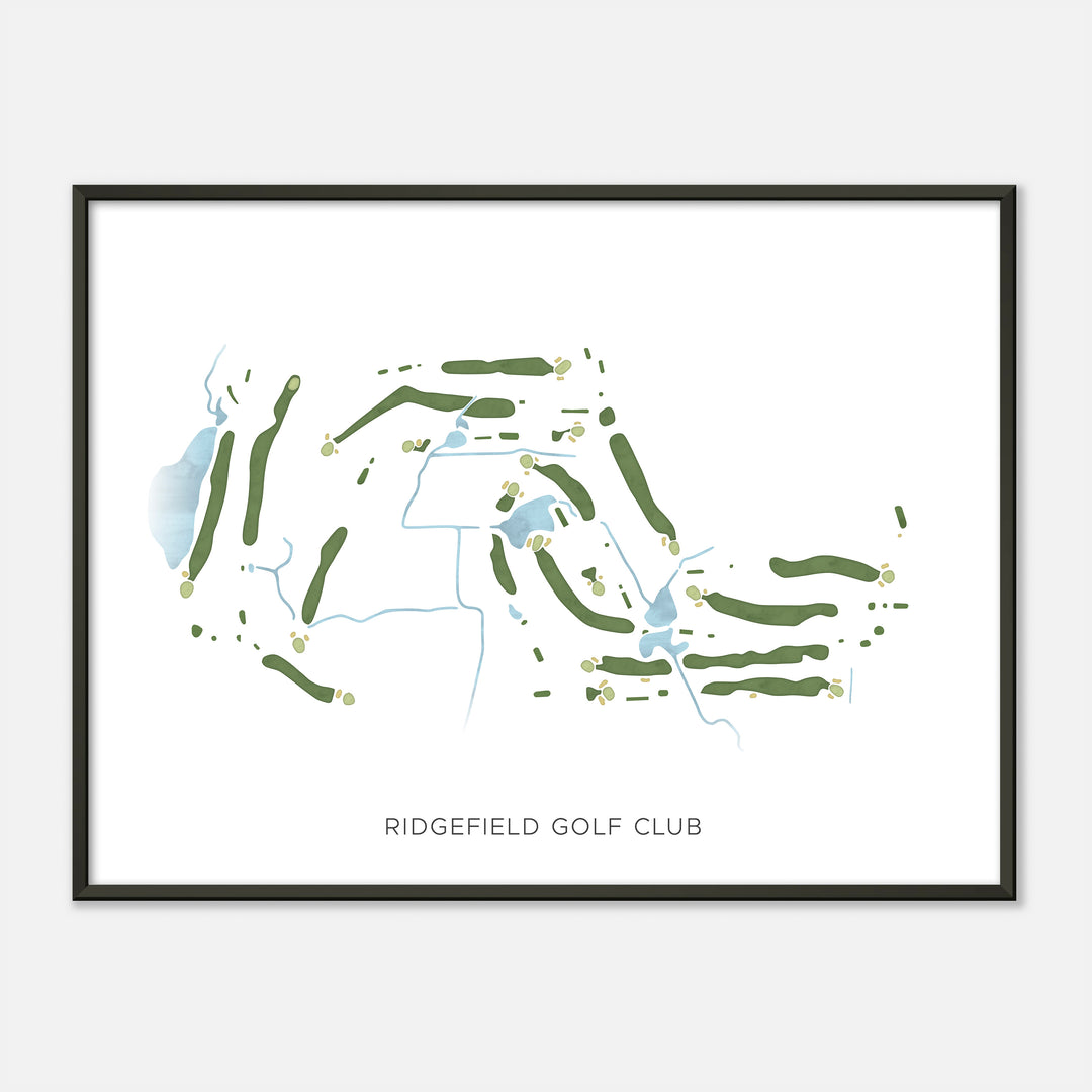Print of Ridgefield Golf Club Modern Map