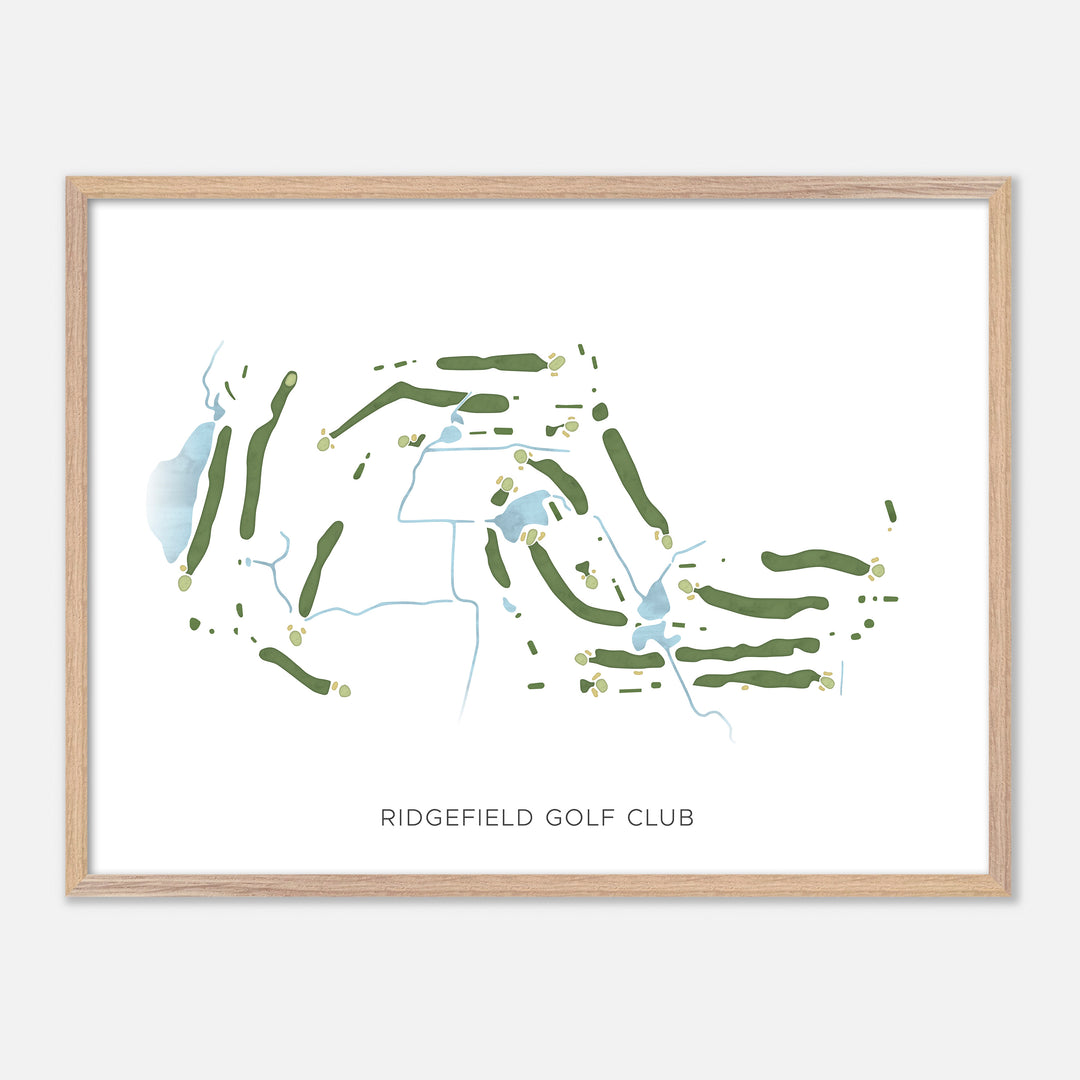 Print of Ridgefield Golf Club Modern Map