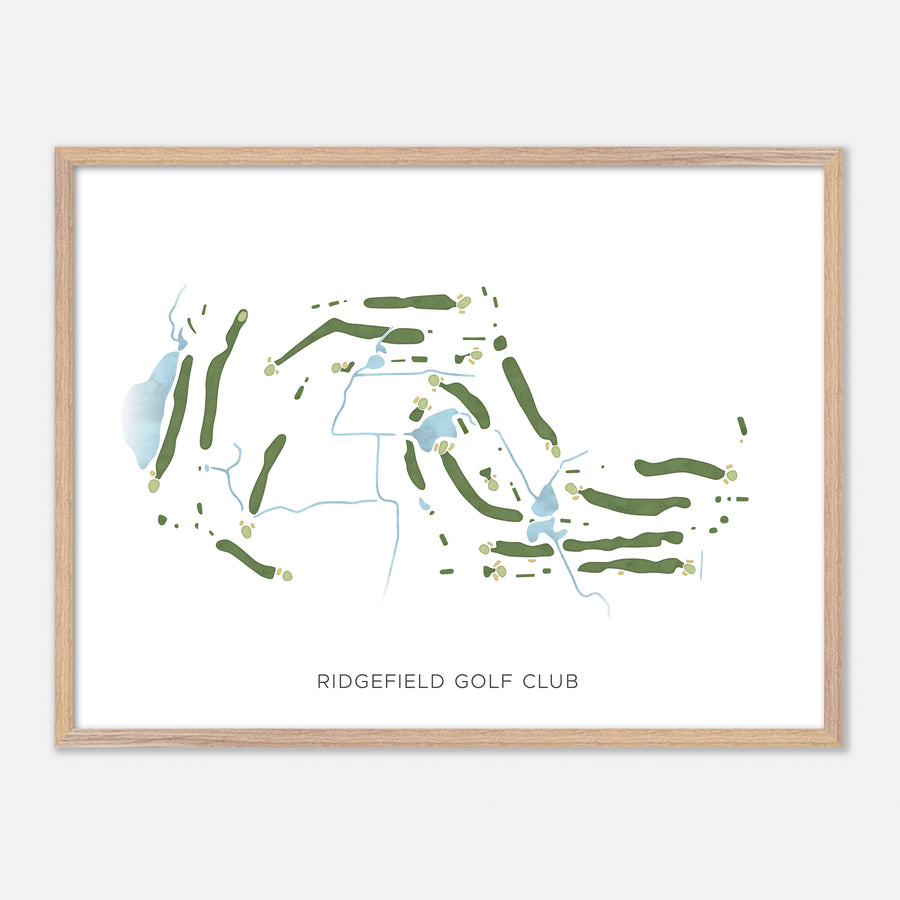 Print of Ridgefield Golf Club Modern Map