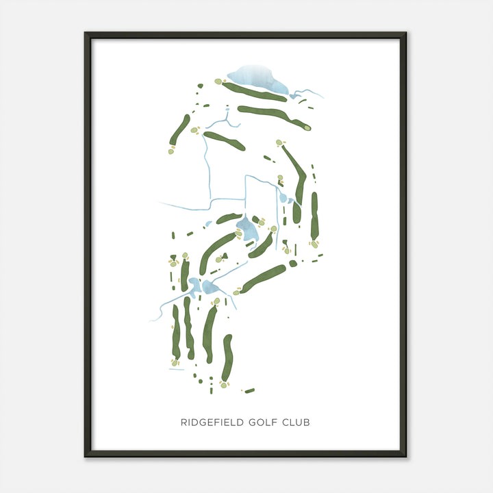 Print of Ridgefield Golf Club Modern Map