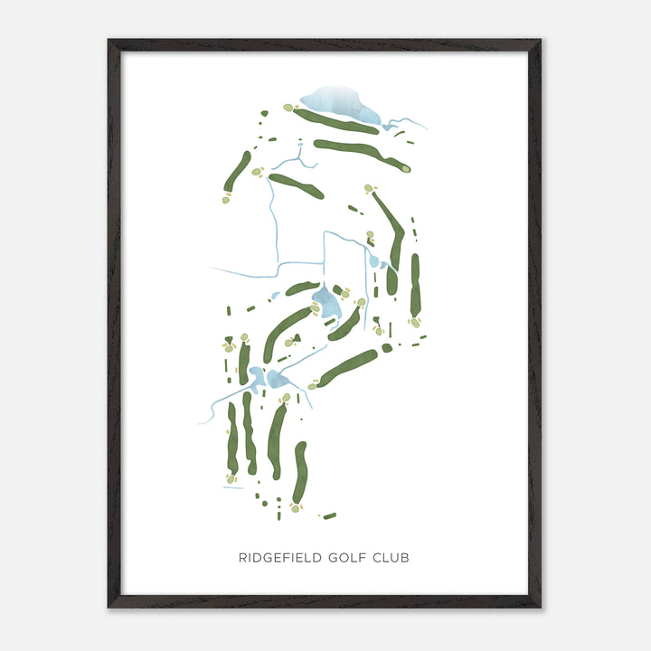 Print of Ridgefield Golf Club Modern Map