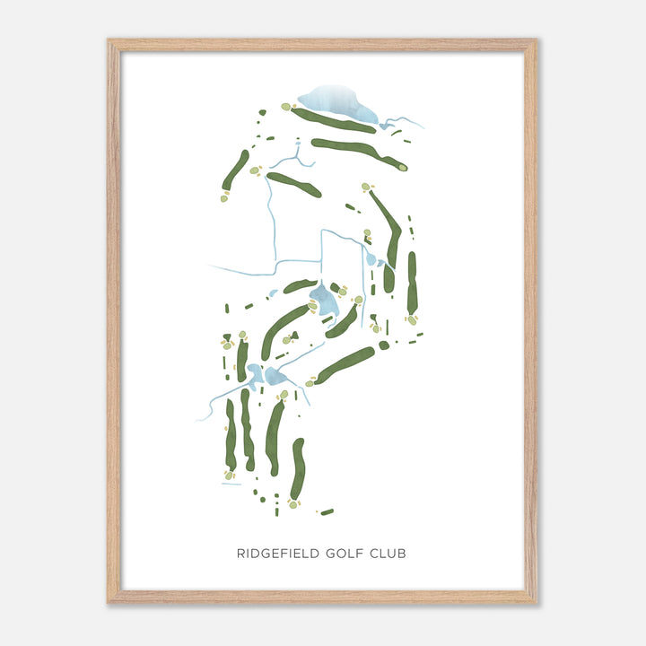 Print of Ridgefield Golf Club Modern Map