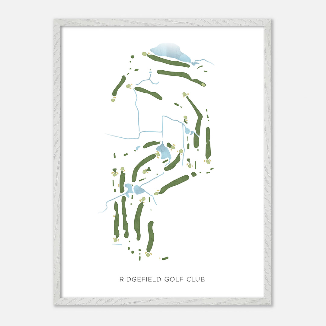 Print of Ridgefield Golf Club Modern Map