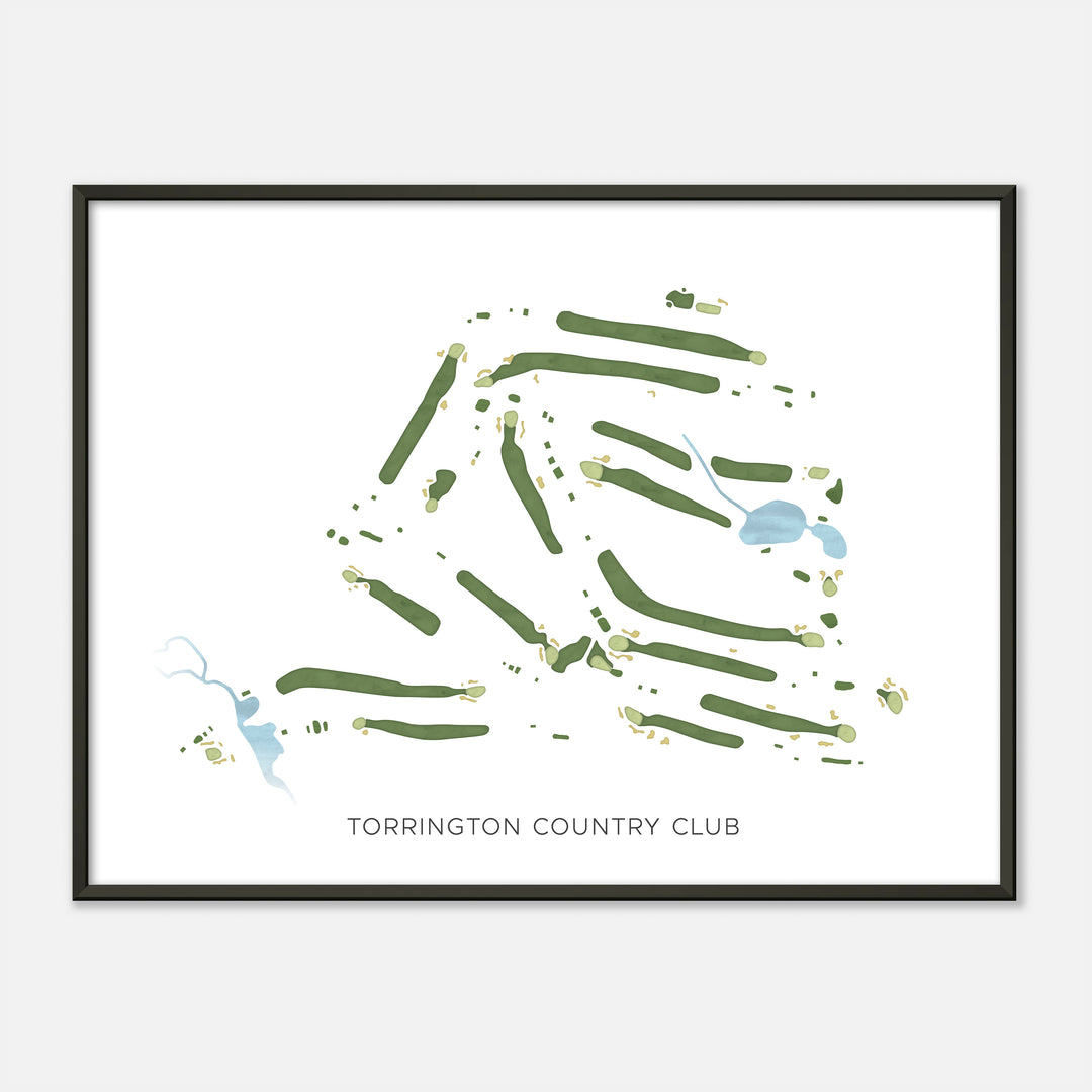 Print of Torrington Country Club Modern Map
