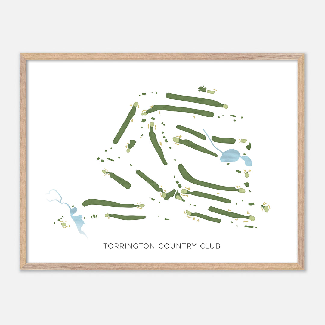 Print of Torrington Country Club Modern Map