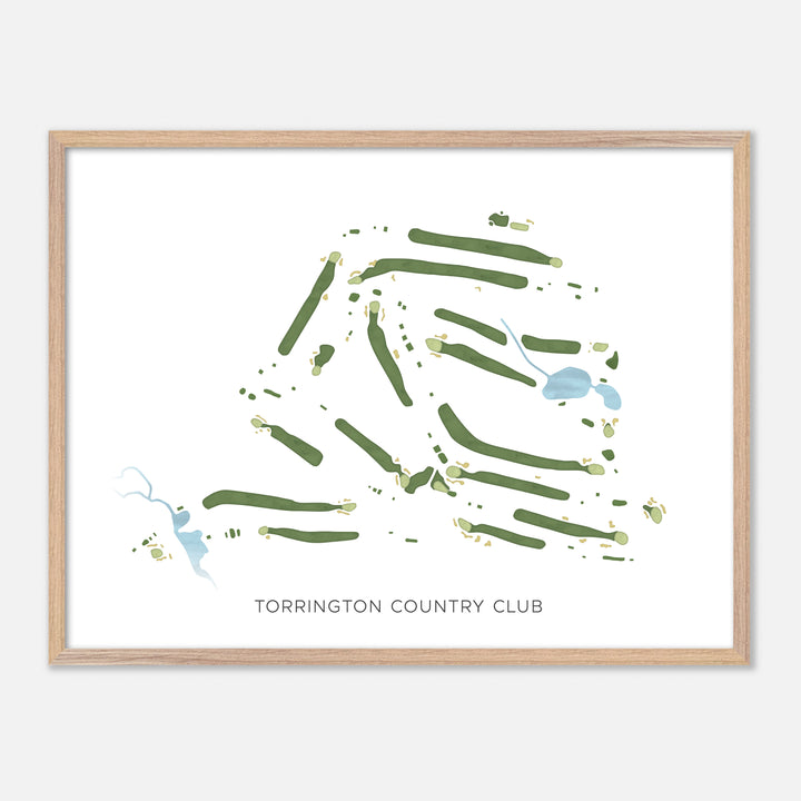 Print of Torrington Country Club Modern Map