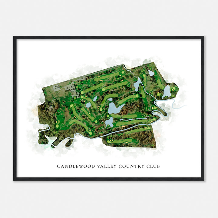 Print of Candlewood Valley Country Club Classic Map