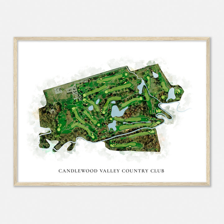 Print of Candlewood Valley Country Club Classic Map