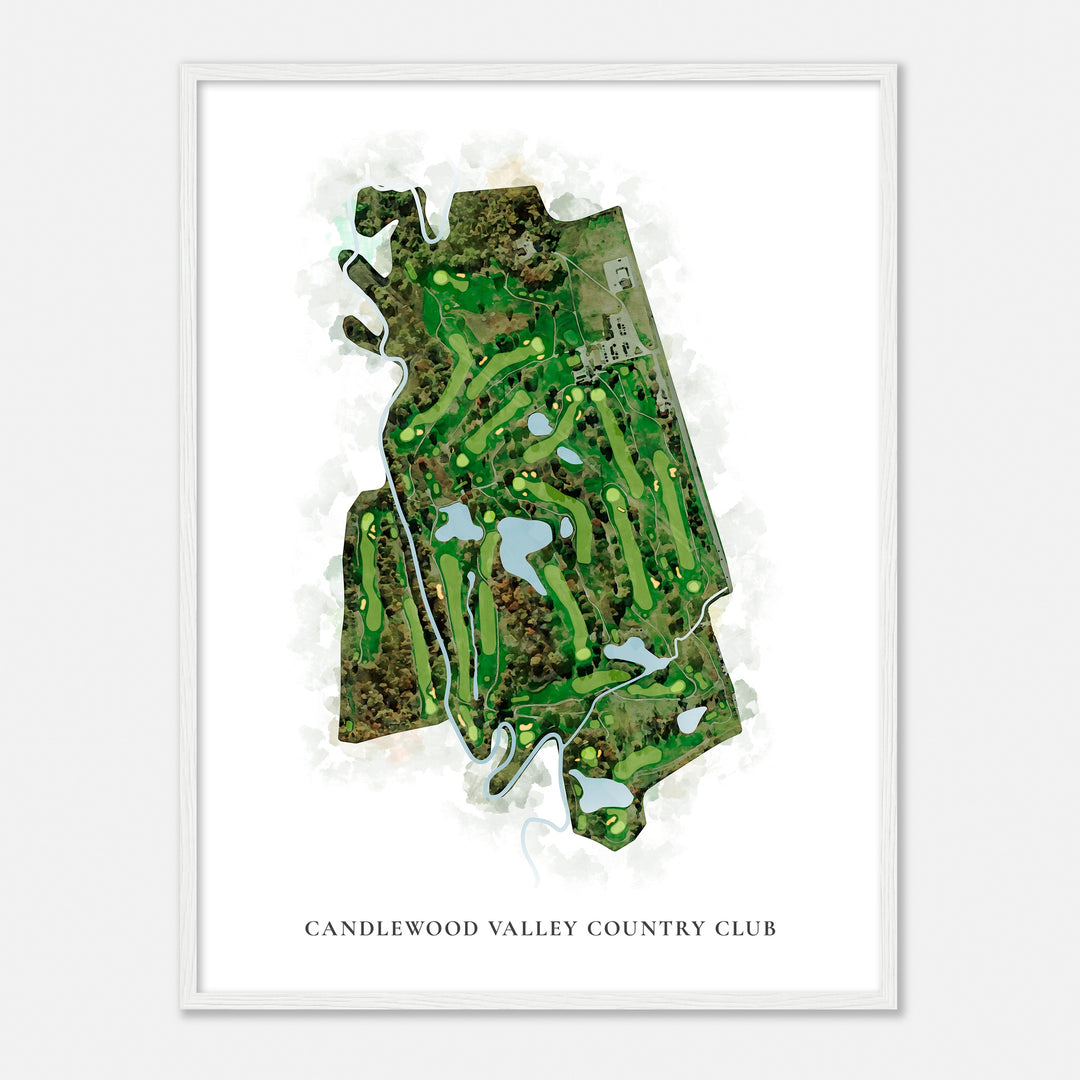 Print of Candlewood Valley Country Club Classic Map