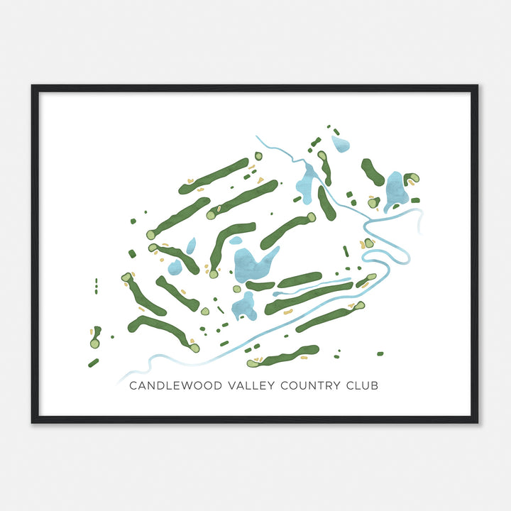 Print of Candlewood Valley Country Club Modern Map