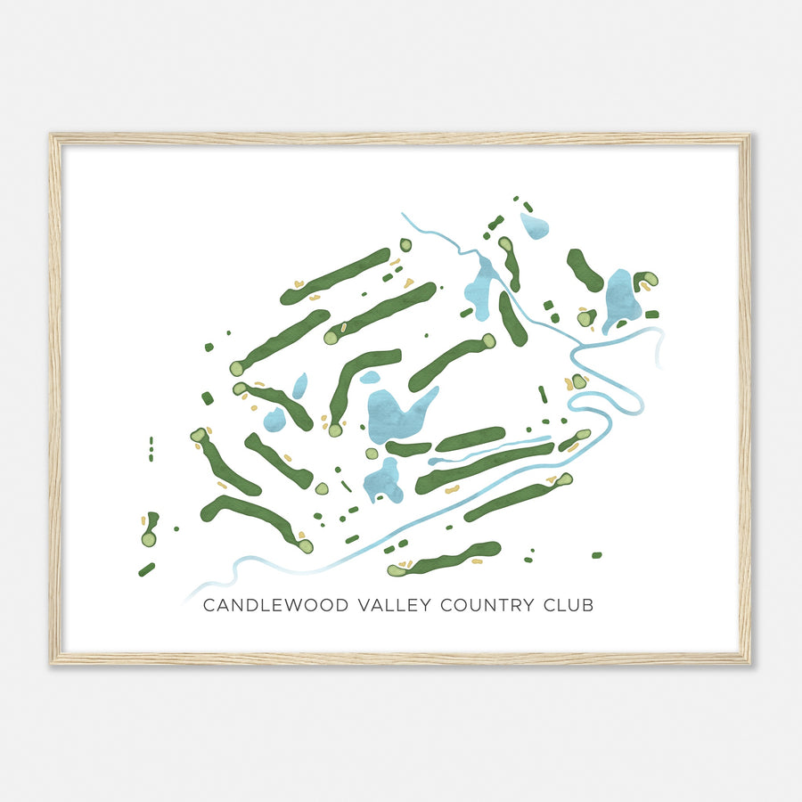 Print of Candlewood Valley Country Club Modern Map