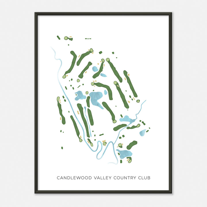 Print of Candlewood Valley Country Club Modern Map