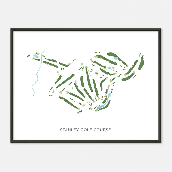 Print of Stanley Golf Course Modern Map