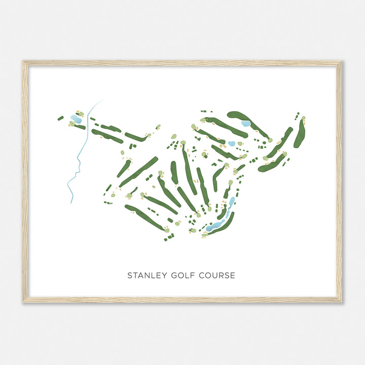 Print of Stanley Golf Course Modern Map