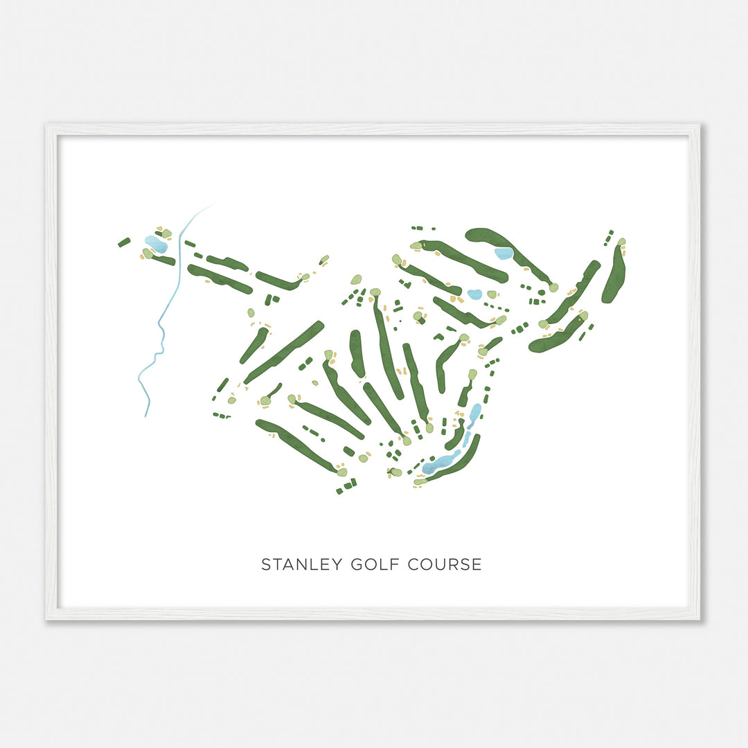 Print of Stanley Golf Course Modern Map