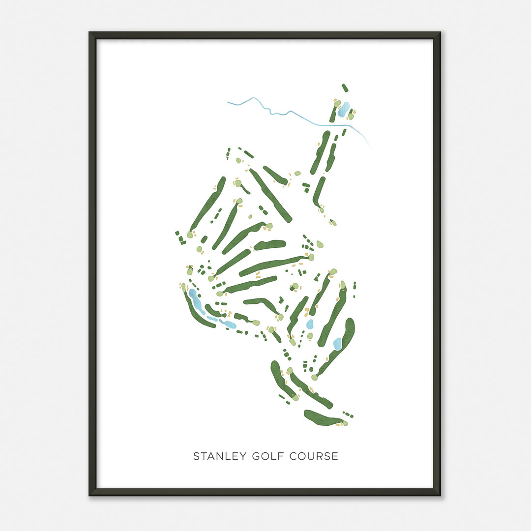 Print of Stanley Golf Course Modern Map