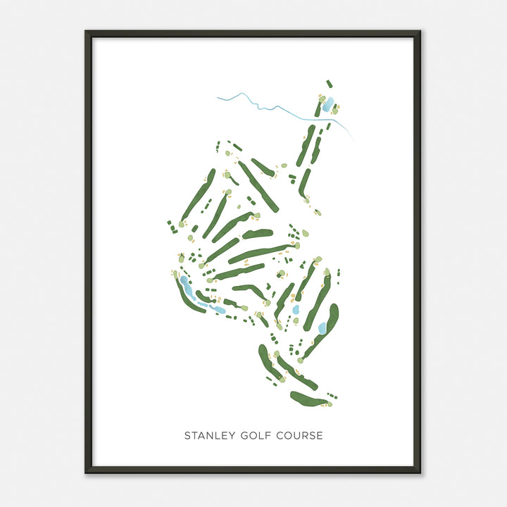 Print of Stanley Golf Course Modern Map