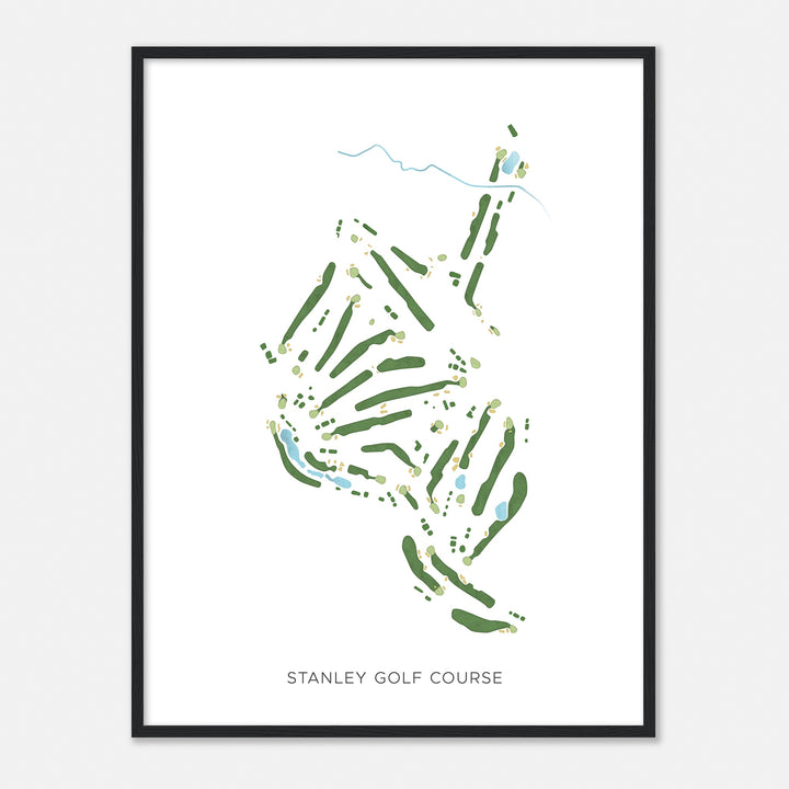 Print of Stanley Golf Course Modern Map