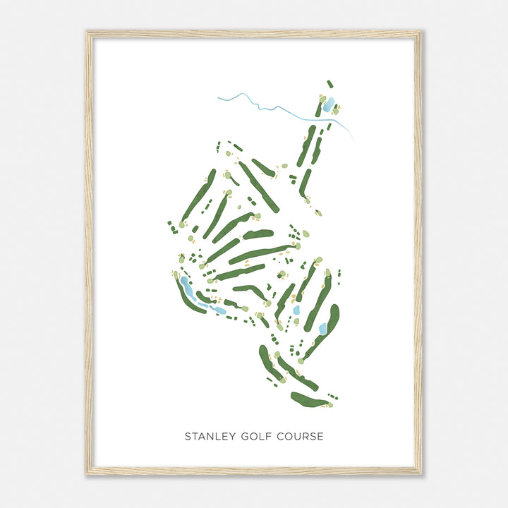 Print of Stanley Golf Course Modern Map