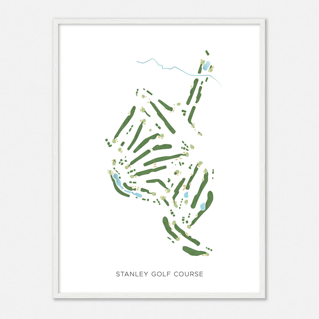 Print of Stanley Golf Course Modern Map