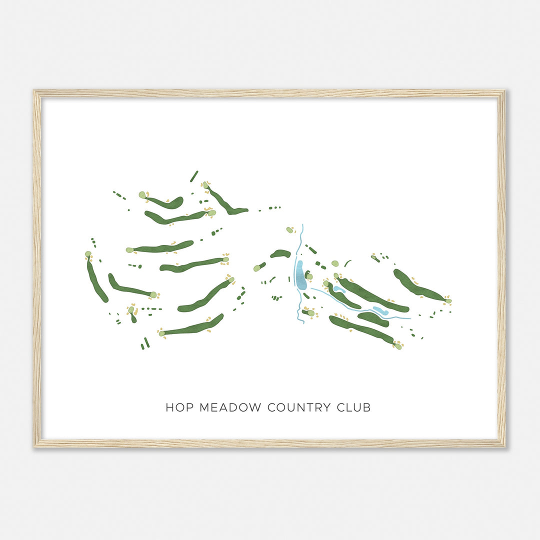 Print of Hop Meadow Country Club Modern Map