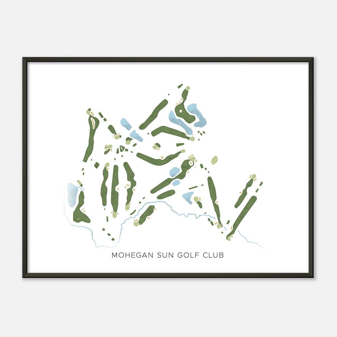 Print of Mohegan Sun Golf Club Modern Map