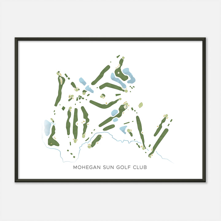 Print of Mohegan Sun Golf Club Modern Map
