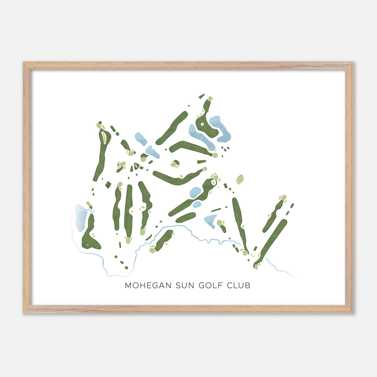 Print of Mohegan Sun Golf Club Modern Map