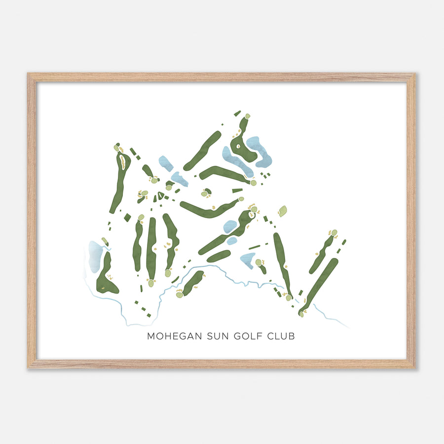 Print of Mohegan Sun Golf Club Modern Map