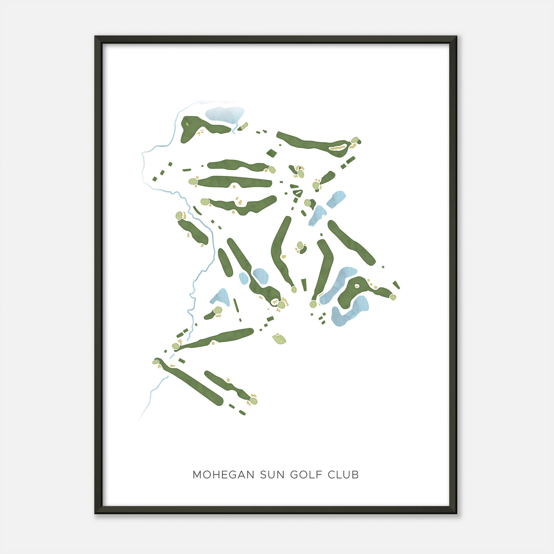 Print of Mohegan Sun Golf Club Modern Map