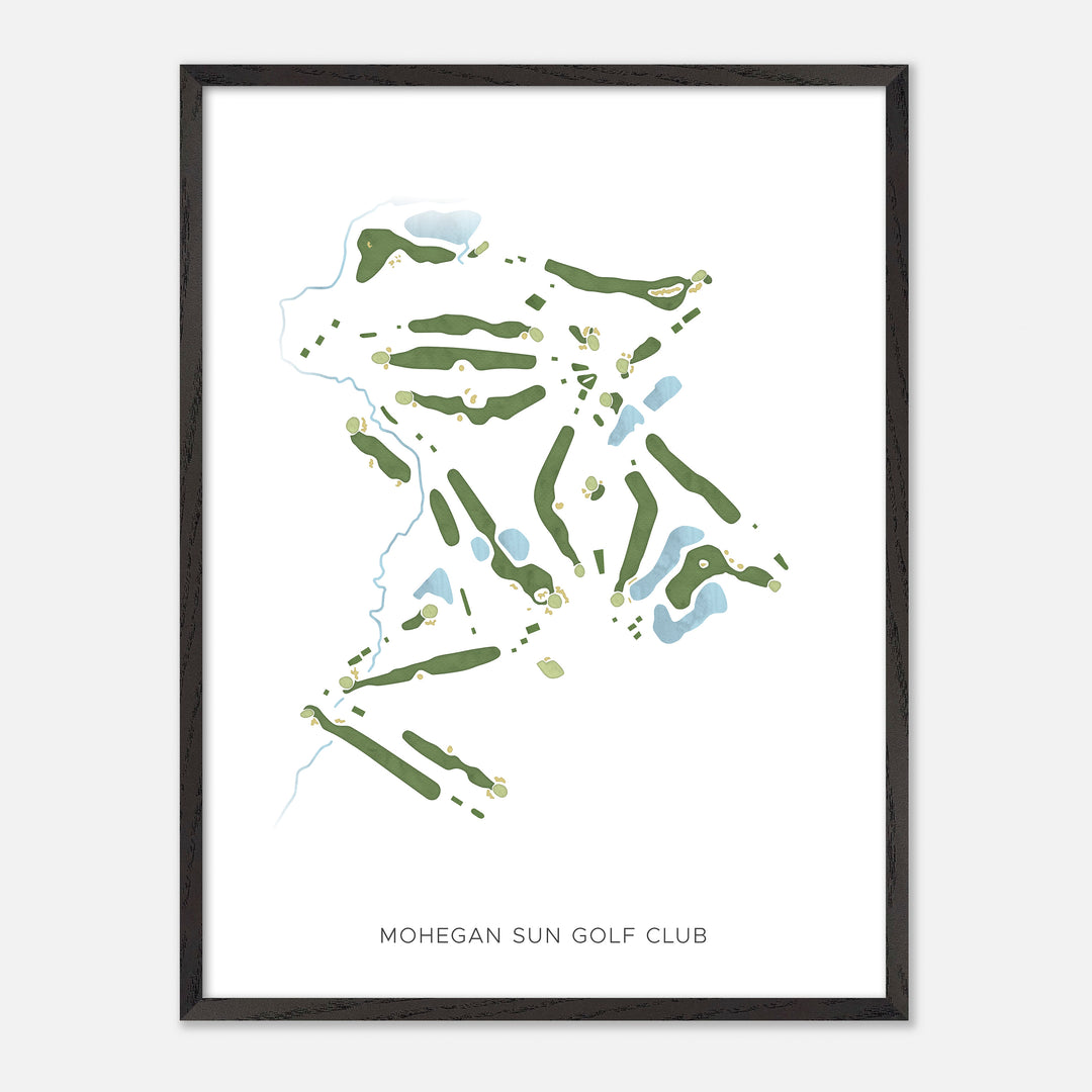Print of Mohegan Sun Golf Club Modern Map