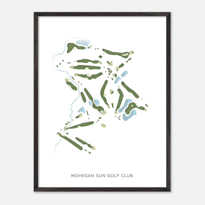 Print of Mohegan Sun Golf Club Modern Map