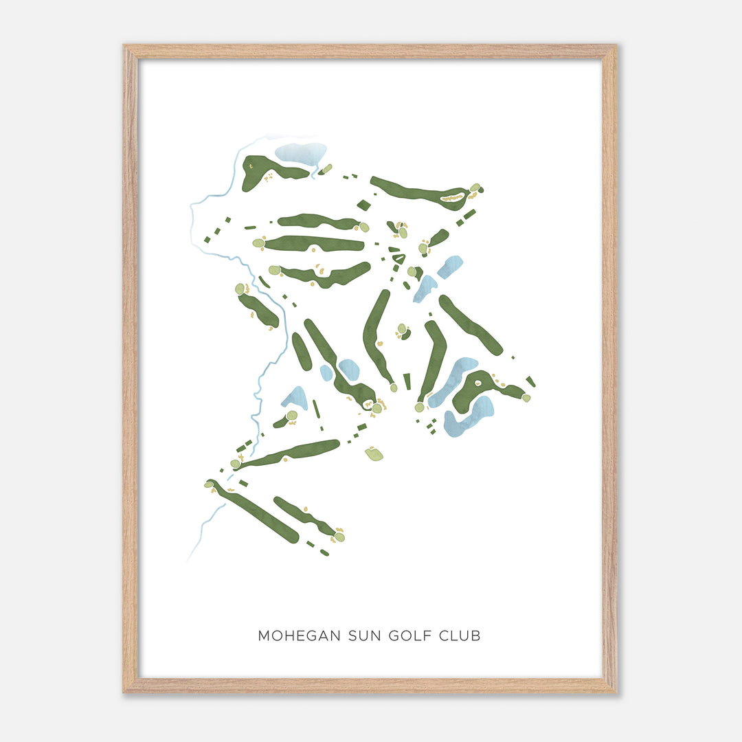 Print of Mohegan Sun Golf Club Modern Map