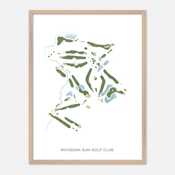 Print of Mohegan Sun Golf Club Modern Map