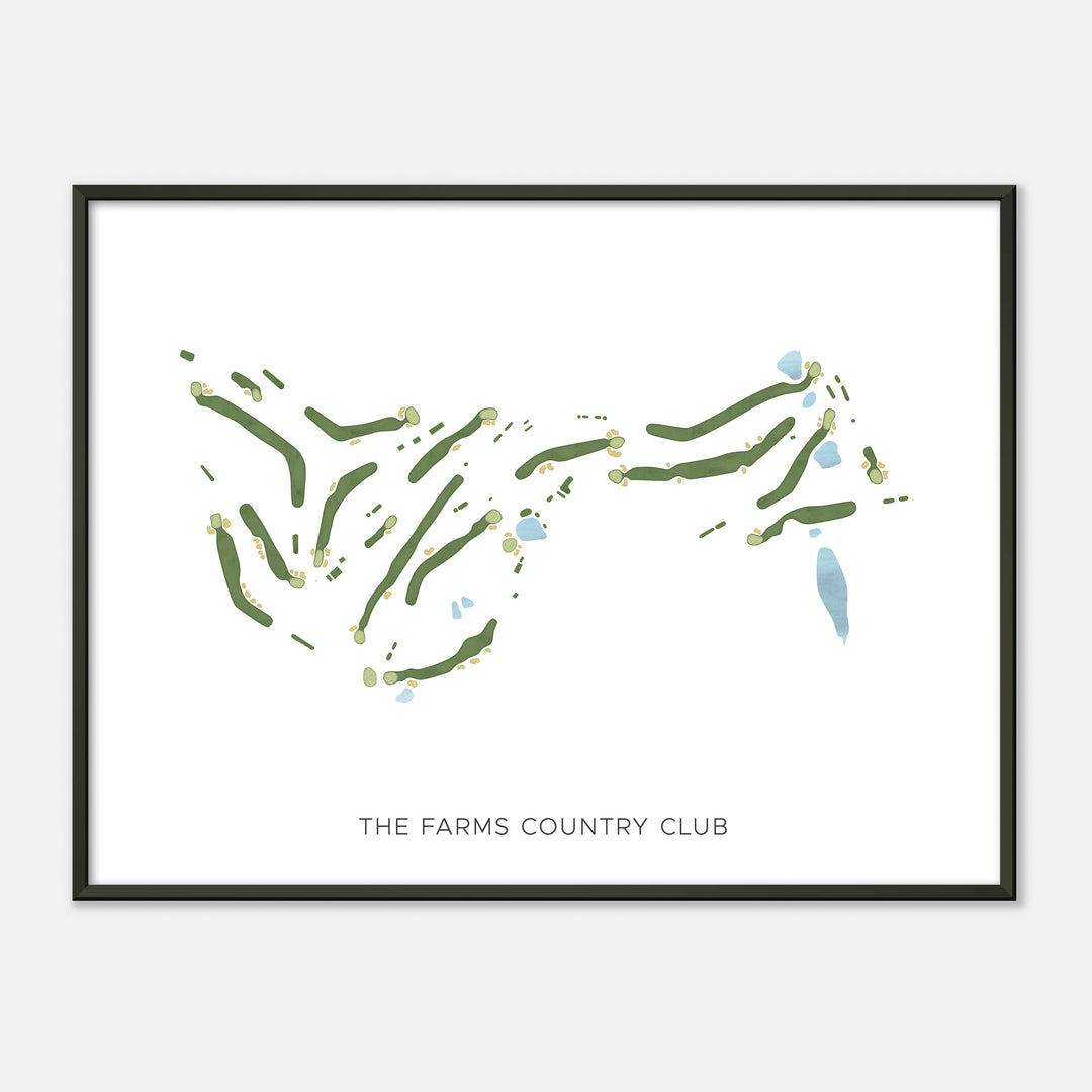Print of The Farms Country Club Modern Map