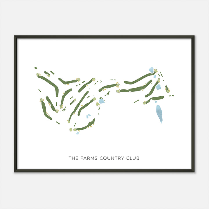 Print of The Farms Country Club Modern Map