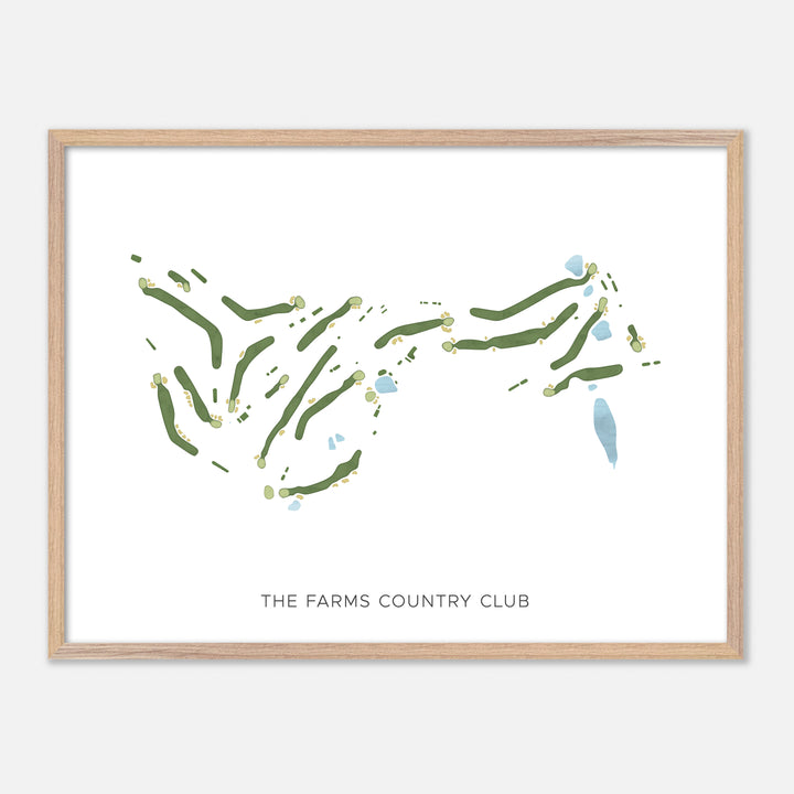 Print of The Farms Country Club Modern Map