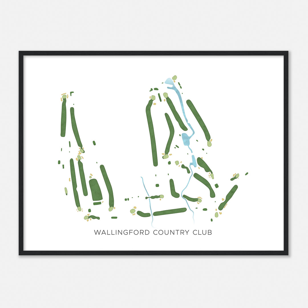 Print of Wallingford Country Club Modern Map