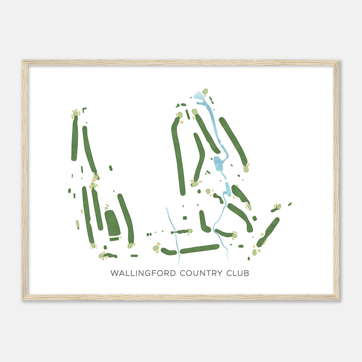 Print of Wallingford Country Club Modern Map