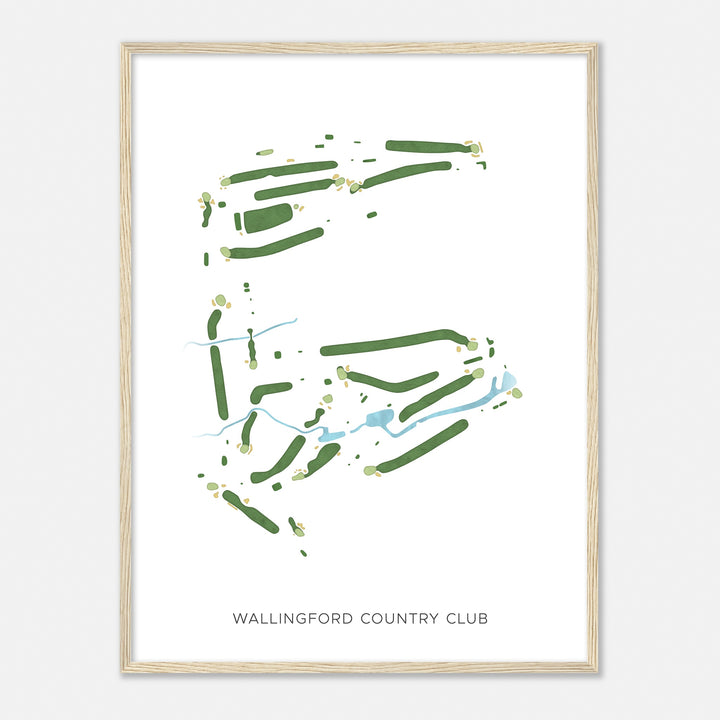 Print of Wallingford Country Club Modern Map