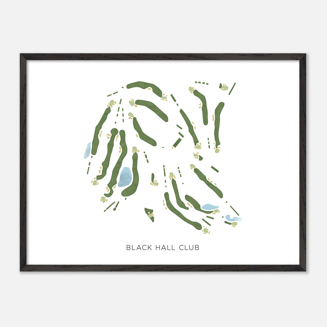 Print of Black Hall Club Modern Map