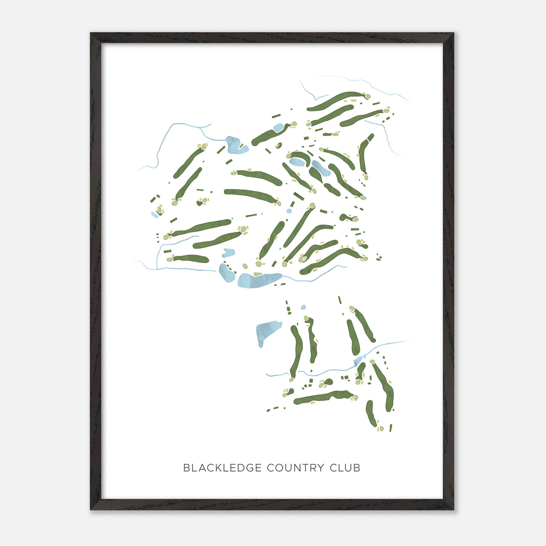 Print of Blackledge Country Club Modern Map